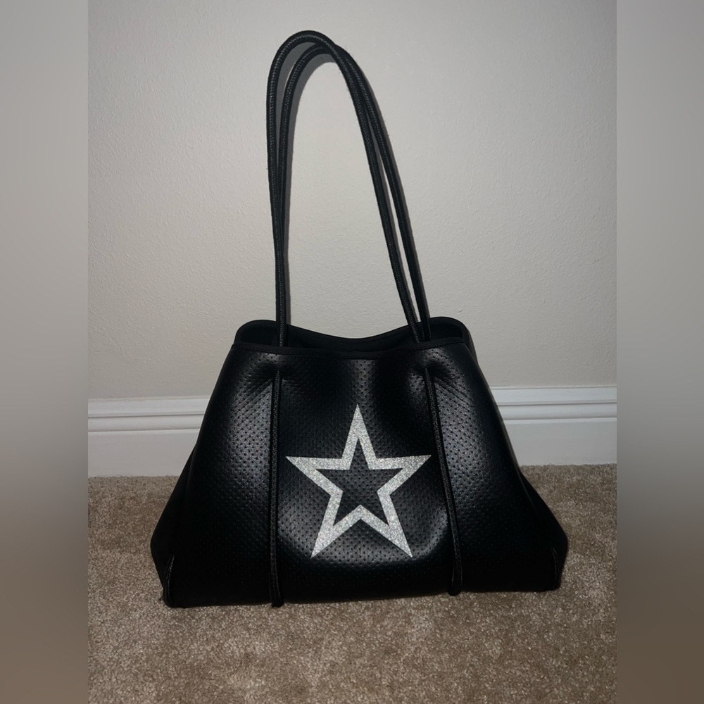 The Haute Shore Greyson Tote - Black w/ Silver Star